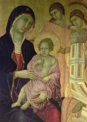 Maesta: Madonna and Child, 1308-11 (detalhe de 5543)